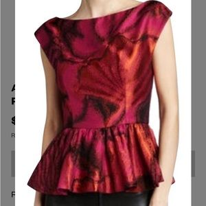 COPY - NWT Alice+Olivia peplum sleeveless top